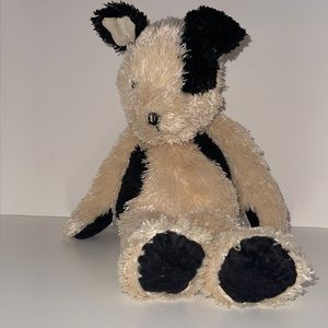 JellyCat London Puppy Dog Black and Cream Plush